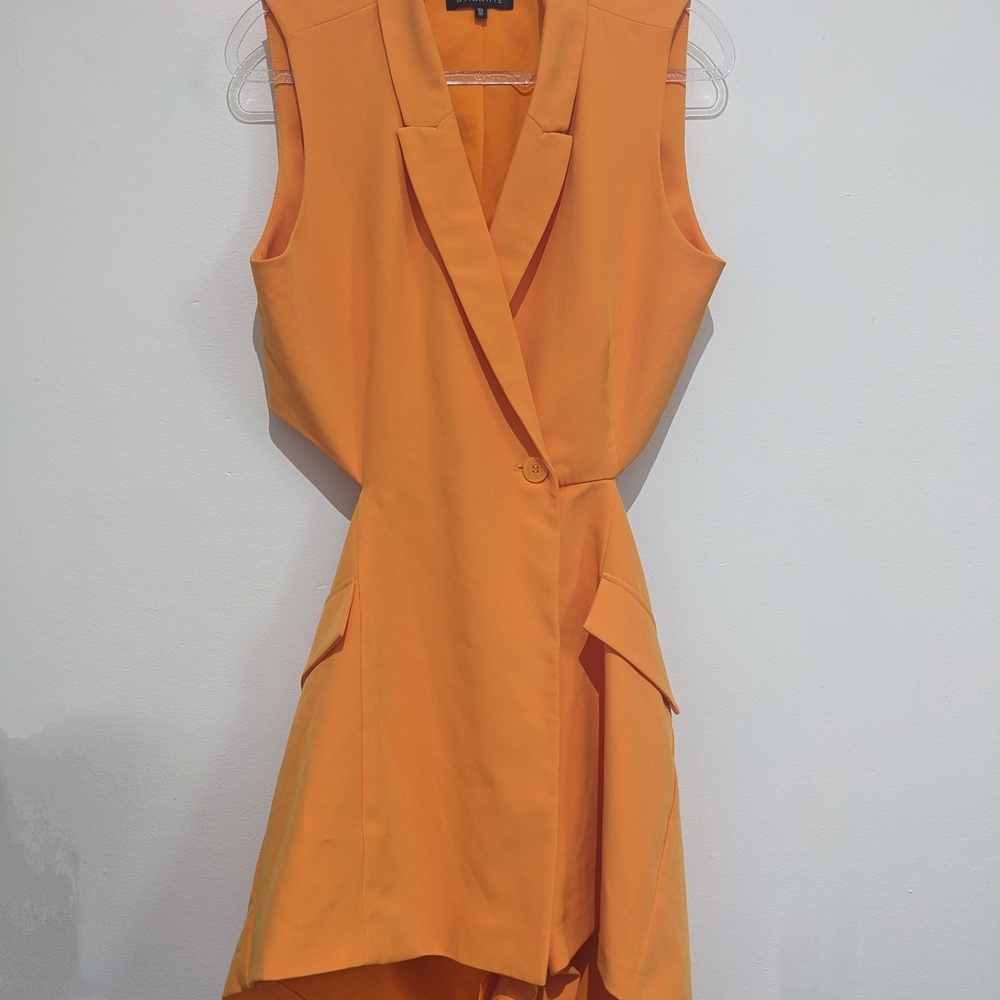 Dynamite Orange Asymmetrical Sheath Dress